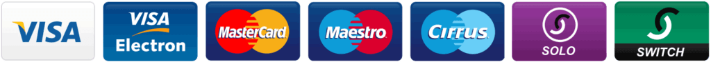 We accept all major credit cards.
